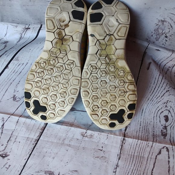 Nike Free 4.0 Flyknit Running Shoes 717075 003 Grey Black Volt size 7 - Picture 6 of 8